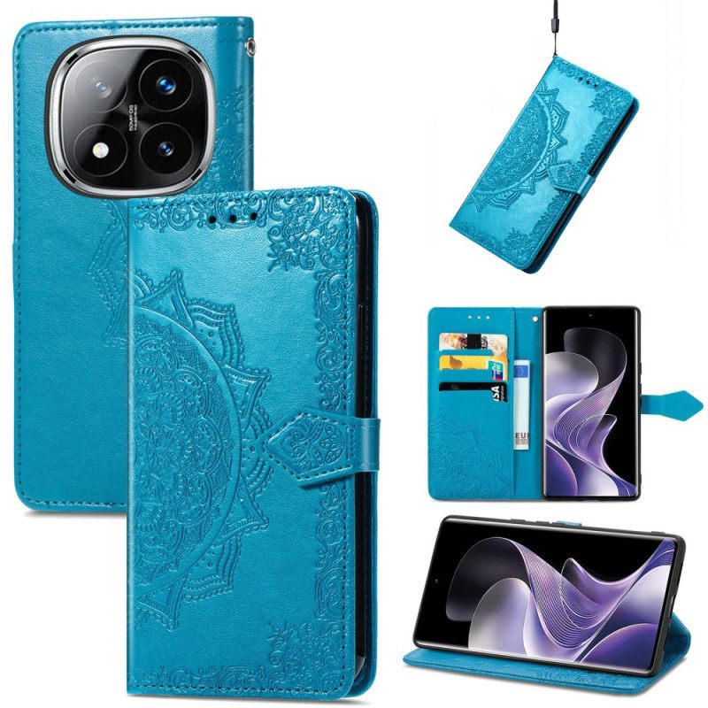 Δερματινη Θηκη Xiaomi Redmi Note 14 Pro 4g Μπαρόκ Μάνταλα Σιλικόνης