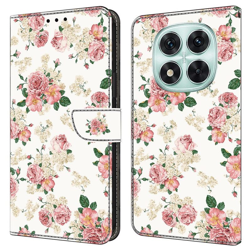 Δερματινη Θηκη Xiaomi Redmi Note 14 Pro 4g Παιώνιες