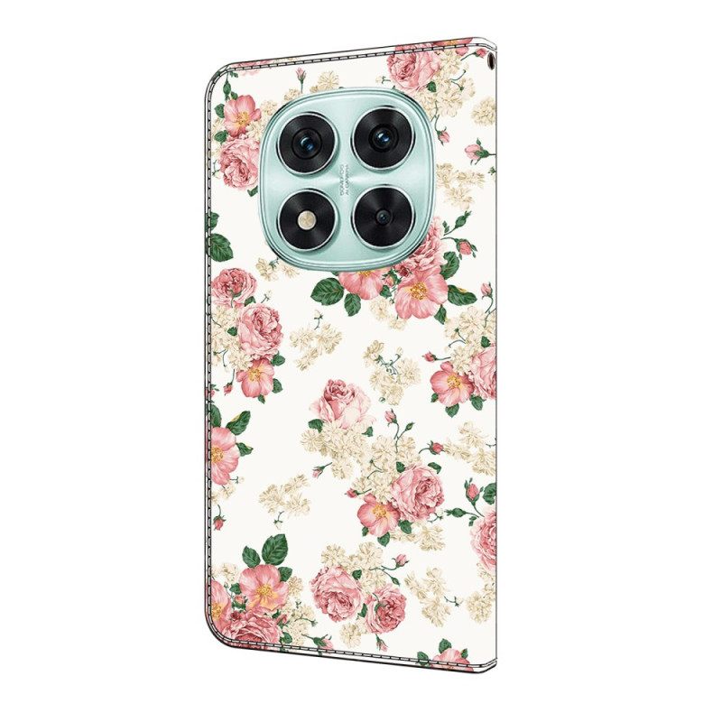 Δερματινη Θηκη Xiaomi Redmi Note 14 Pro 4g Παιώνιες