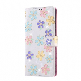 Δερματινη Θηκη Xiaomi Redmi Note 14 Pro 4g Rfid Blocking Floral Pattern Σιλικόνης