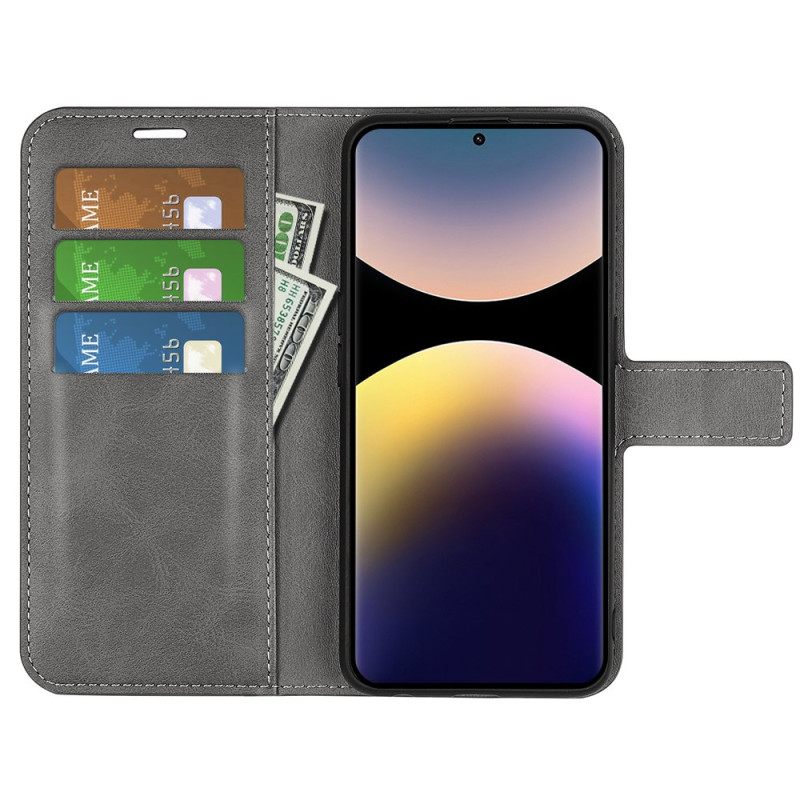 Δερματινη Θηκη Xiaomi Redmi Note 14 Pro 4g Στυλ Δέρματος Σιλικόνης