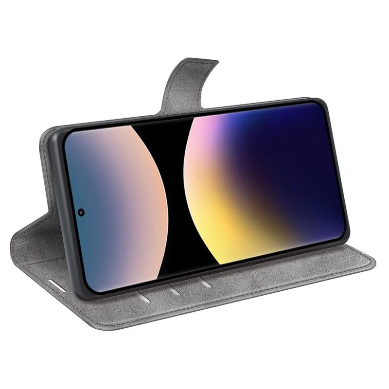 Δερματινη Θηκη Xiaomi Redmi Note 14 Pro 4g Στυλ Δέρματος Σιλικόνης