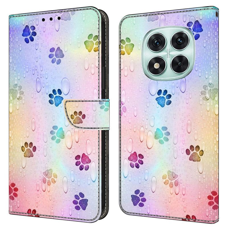 Δερματινη Θηκη Xiaomi Redmi Note 14 Pro 4g Σχέδια Με Πατούσα Γάτας