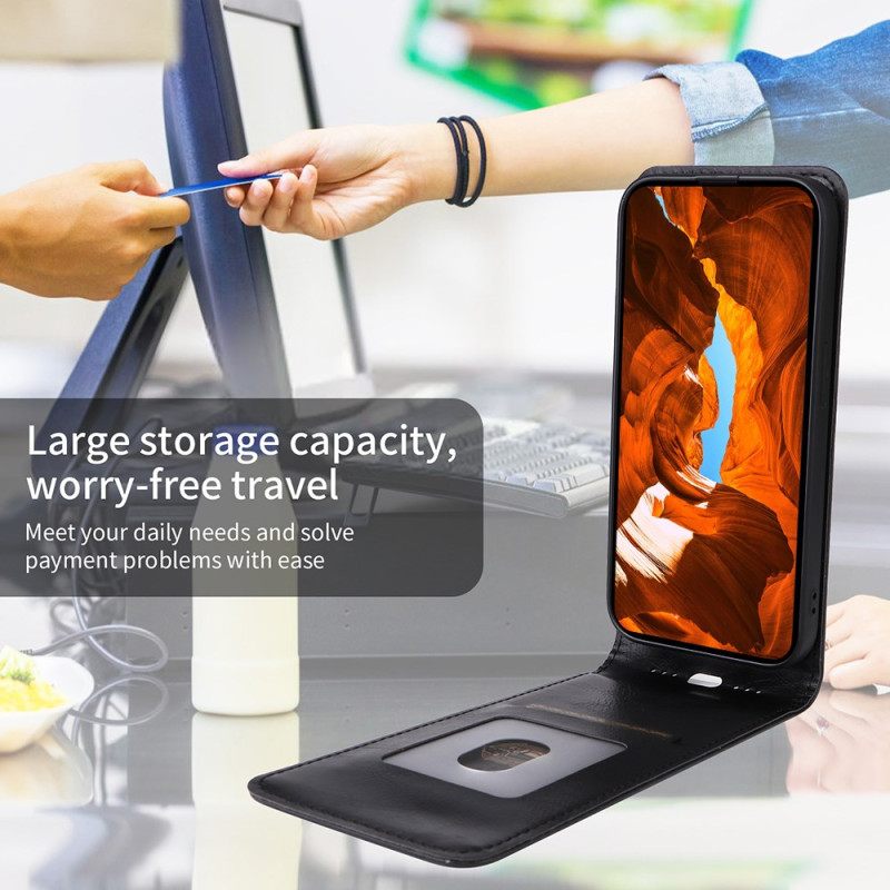 Δερματινη Θηκη Xiaomi Redmi Note 14 Pro 4g Σχεδιασμός Κάθετης Αναστροφής Σιλικόνης