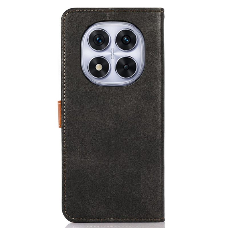 Δερματινη Θηκη Xiaomi Redmi Note 14 Pro 4g Χρυσό Κούμπωμα Khazneh