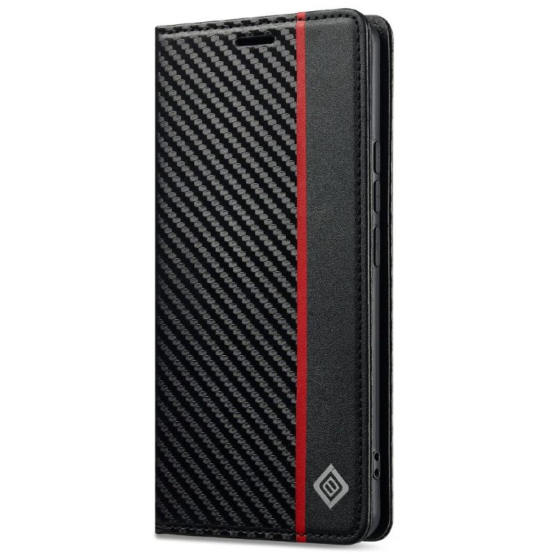 Δερματινη Θηκη Xiaomi Redmi Note 14 Pro 4g Υφή Ινών Άνθρακα Σιλικόνης