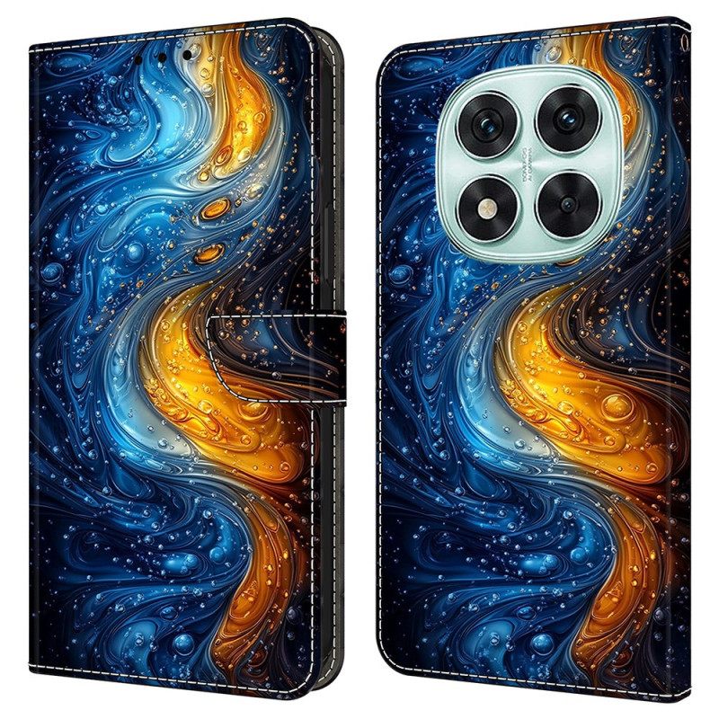 Δερματινη Θηκη Xiaomi Redmi Note 14 Pro 4g Υγρό Μοτίβο Σιλικόνης