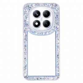 Κάλυμμα Xiaomi Redmi Note 14 Pro 4g Διαφανές Με Γκλίτερ Άκρες