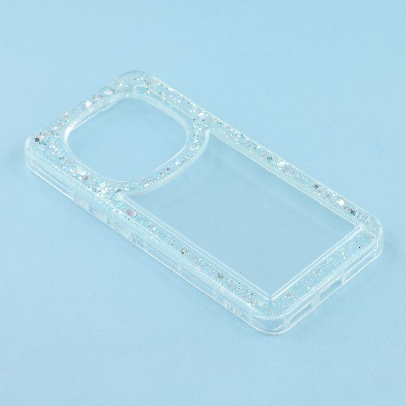 Κάλυμμα Xiaomi Redmi Note 14 Pro 4g Διαφανές Με Γκλίτερ Άκρες