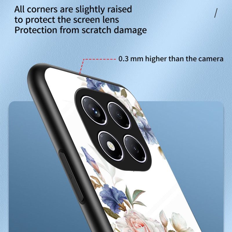 Κάλυμμα Xiaomi Redmi Note 14 Pro 4g Θήκες Κινητών Φλοράλ Σκληρυμένο Γυαλί