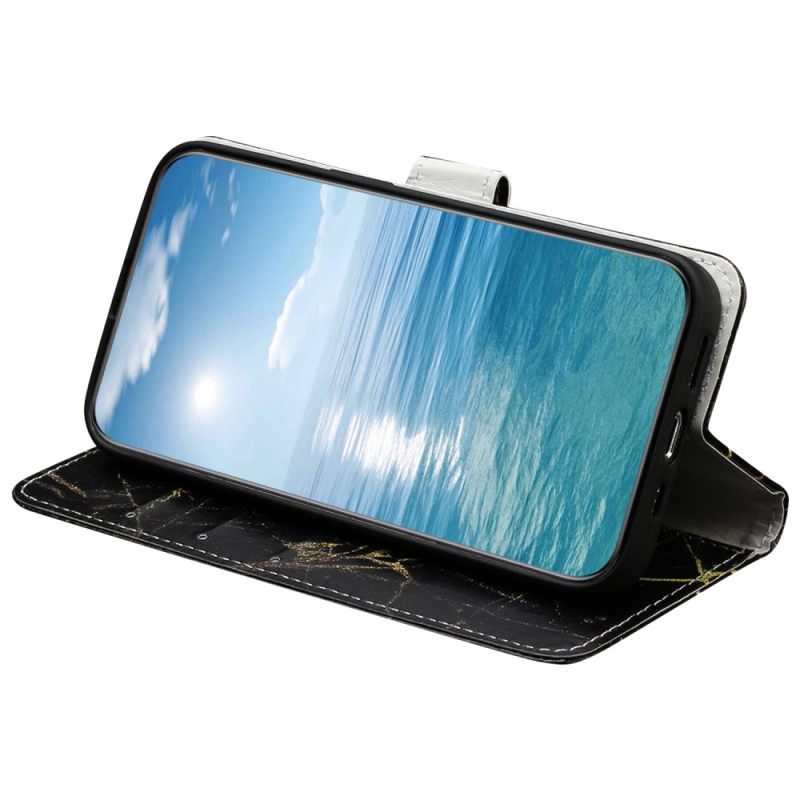 Θηκη Κινητου Xiaomi Redmi Note 14 Pro 4g Μαύρο Και Χρυσό Μάρμαρο