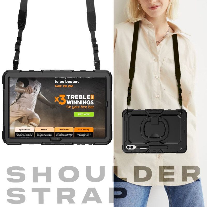 Κάλυμμα Samsung Galaxy Tab S10 Ultra Premium Προστασία Με Ιμάντα Ώμου