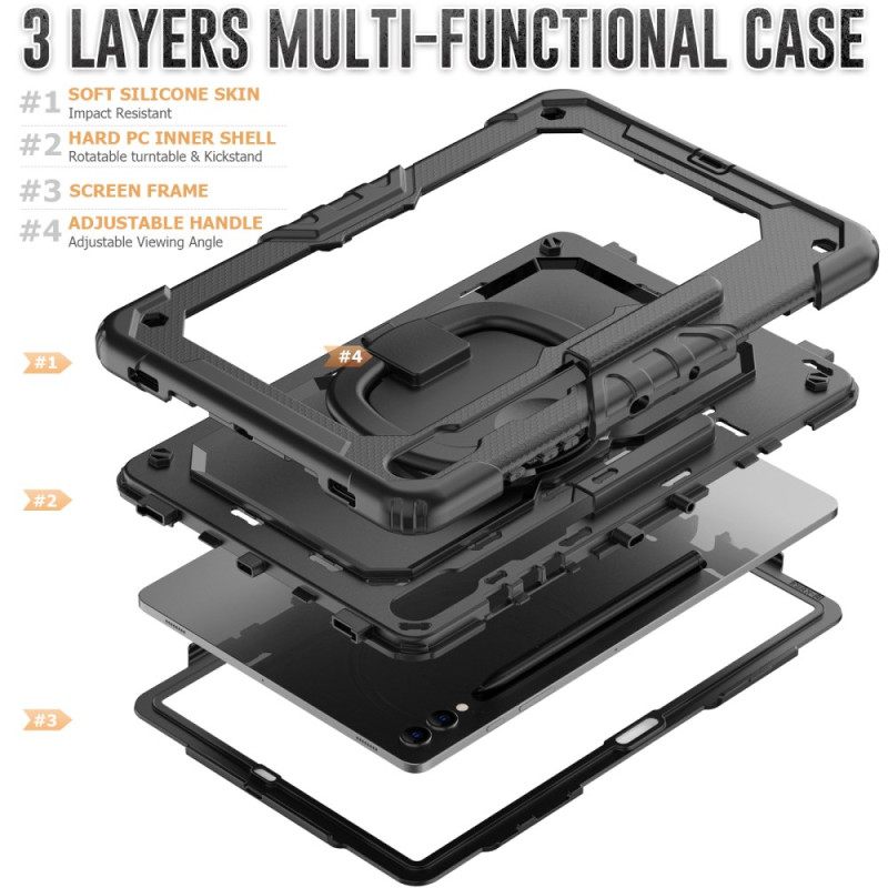 Κάλυμμα Samsung Galaxy Tab S10 Ultra Premium Προστασία Με Ιμάντα Ώμου