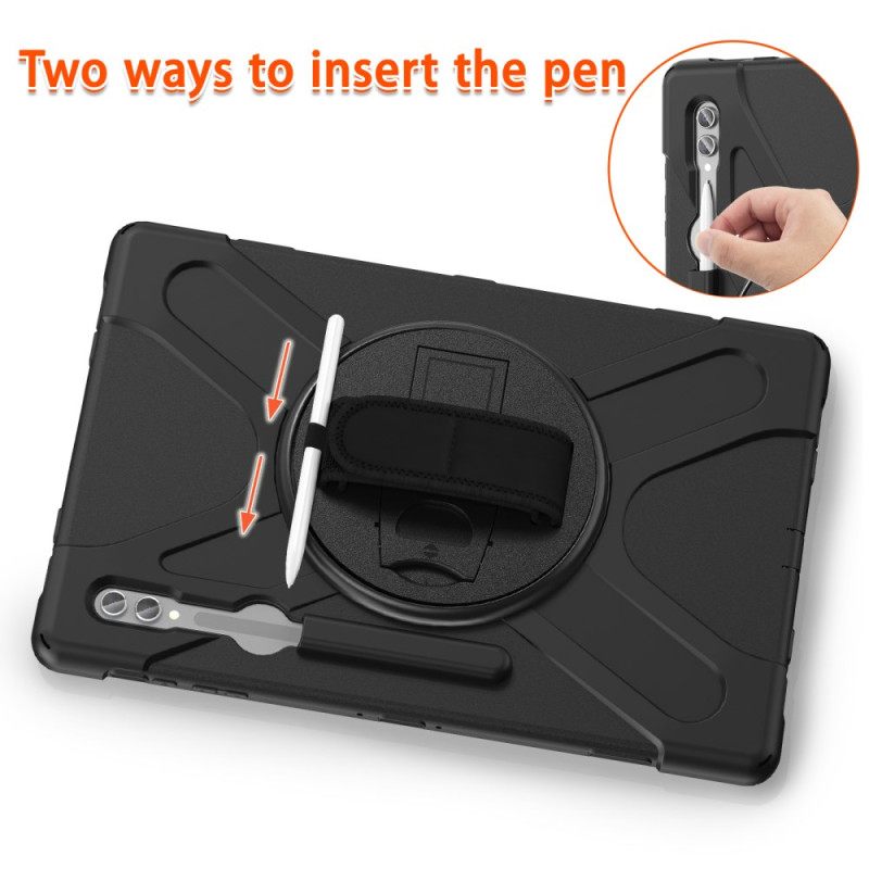 Κάλυμμα Samsung Galaxy Tab S10 Ultra Θήκες Κινητών Τριπλός Ιμάντας Προστασίας Και Βάση