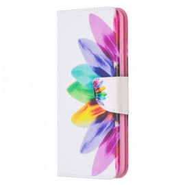 δερματινη θηκη Samsung Galaxy A52 4G / A52 5G / A52s 5G Λουλούδι Ακουαρέλας