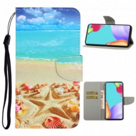 δερματινη θηκη Samsung Galaxy A52 4G / A52 5G / A52s 5G με κορδονι Strappy Beach