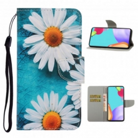 Κάλυμμα Samsung Galaxy A52 4G / A52 5G / A52s 5G με κορδονι Strappy Daisies