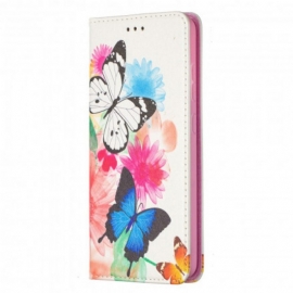 θηκη κινητου Samsung Galaxy A52 4G / A52 5G / A52s 5G Θήκη Flip Χρωματιστές Πεταλούδες
