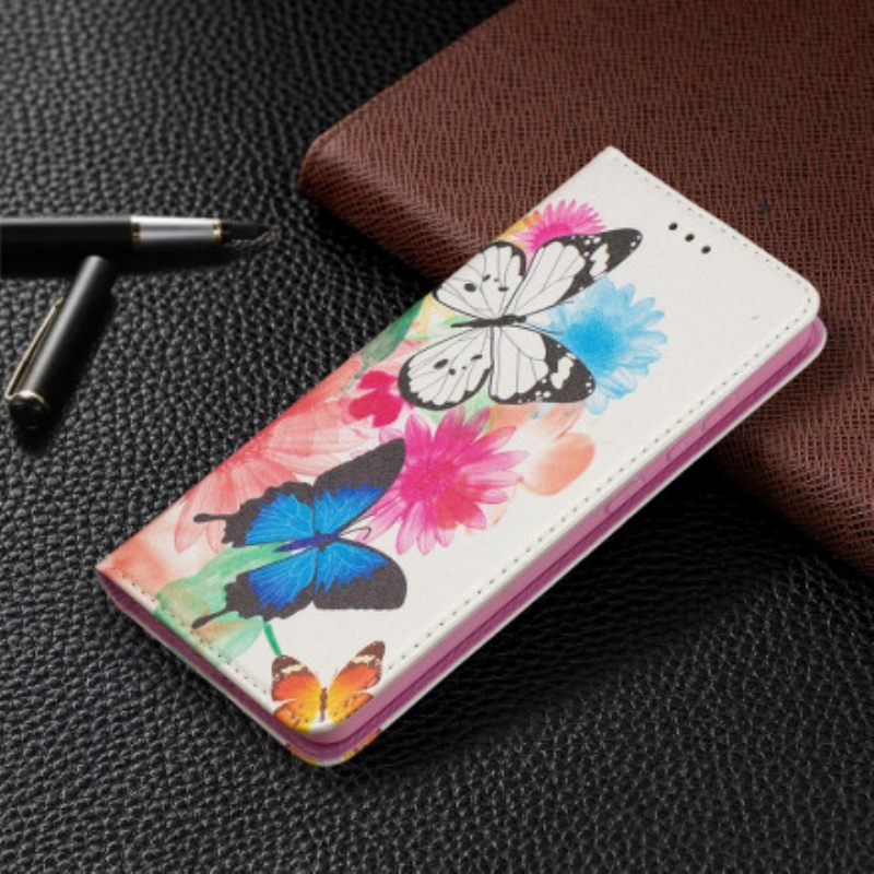 θηκη κινητου Samsung Galaxy A52 4G / A52 5G / A52s 5G Θήκη Flip Χρωματιστές Πεταλούδες