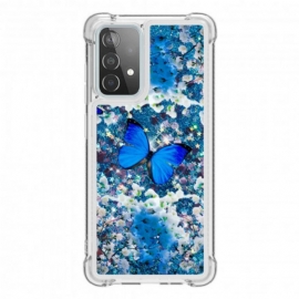 Θήκη Samsung Galaxy A52 4G / A52 5G / A52s 5G Glitter Blue Butterflies