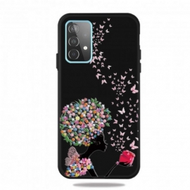 Θήκη Samsung Galaxy A52 4G / A52 5G / A52s 5G Γυναίκα Με Λουλούδια