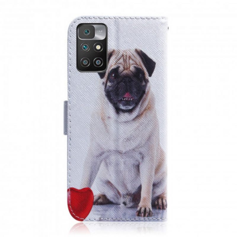 δερματινη θηκη Xiaomi Redmi 10 Pug Dog