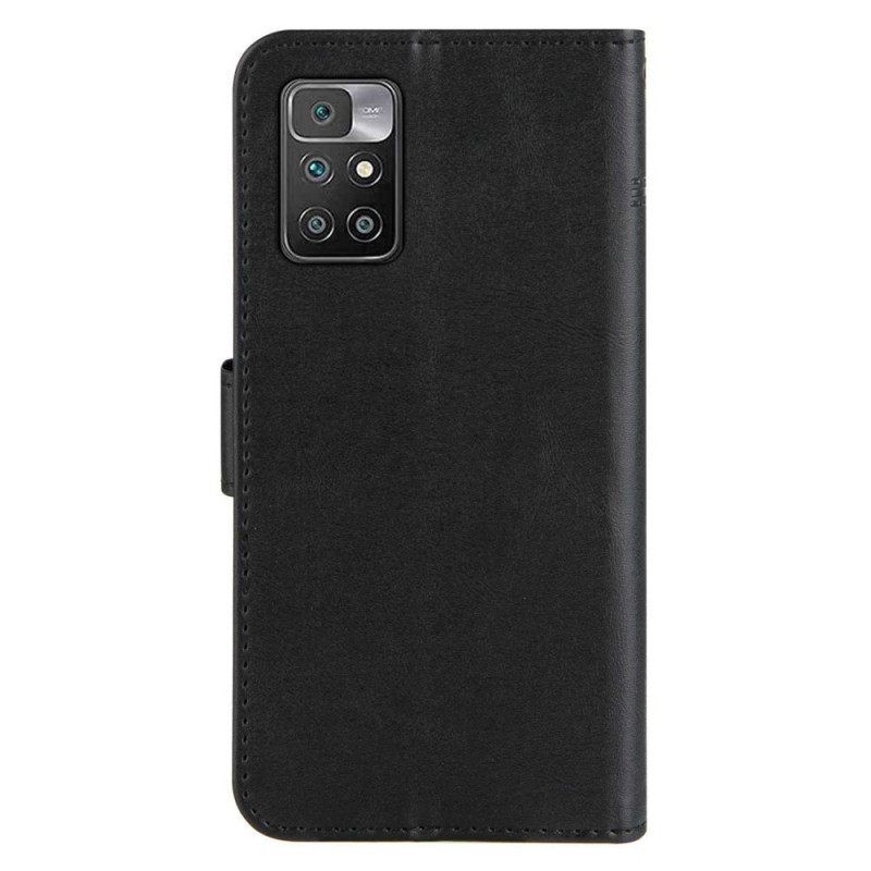 Κάλυμμα Xiaomi Redmi 10 με κορδονι Γεωμετρικό Δερμάτινο Στυλ Με Λουράκια
