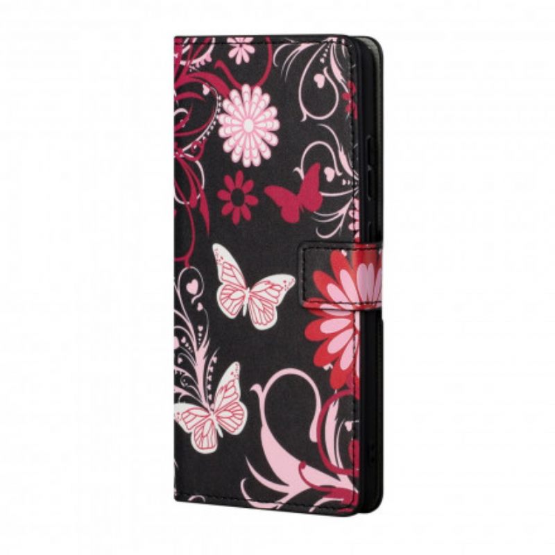 Κάλυμμα Xiaomi Redmi 10 με κορδονι Λουράκι Για Πεταλούδες Και Λουλούδια