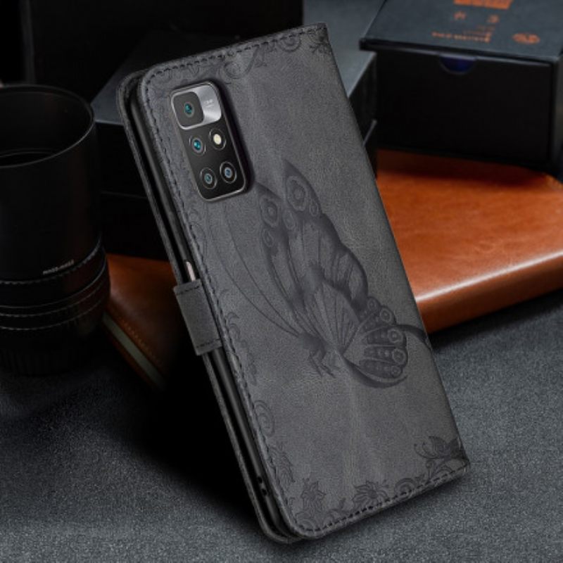 Κάλυμμα Xiaomi Redmi 10 με κορδονι Μπαρόκ Πεταλούδα Με Λουράκι