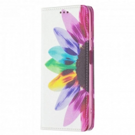 θηκη κινητου Xiaomi Redmi 10 Θήκη Flip Ακουαρέλα Λουλούδι