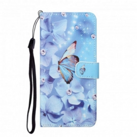 Κάλυμμα Samsung Galaxy A32 4G με κορδονι Diamond Strappy Butterflies