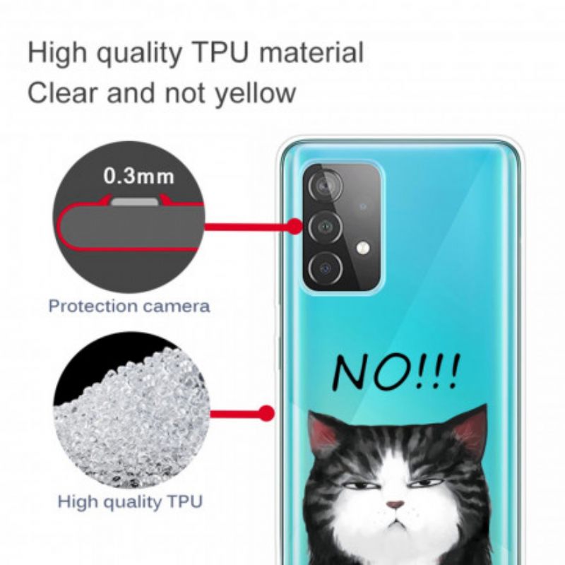 Θήκη Samsung Galaxy A32 4G Η Γάτα Που Λέει Όχι