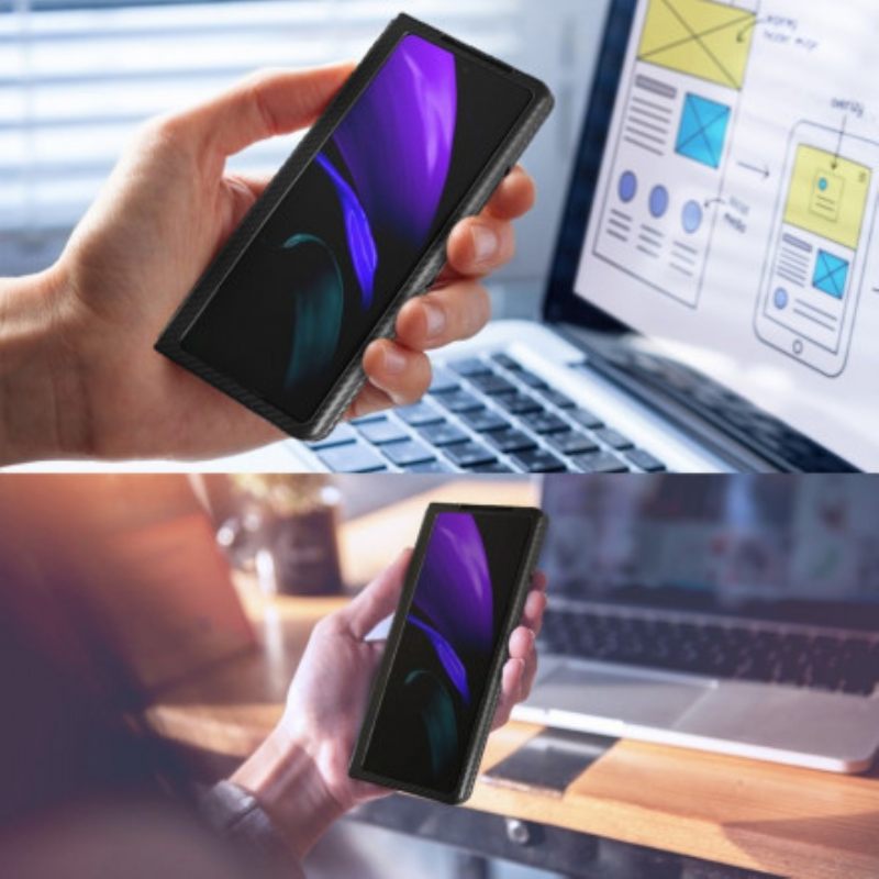 θηκη κινητου Samsung Galaxy Z Fold 2 Υφή Με Υποστήριξη Hands Free