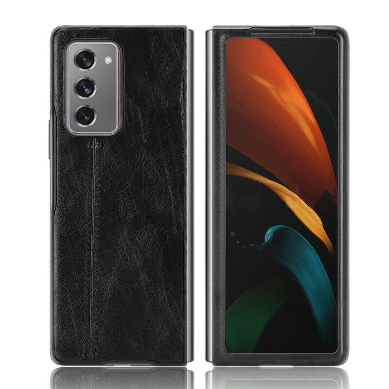 Θήκη Samsung Galaxy Z Fold 2 Εφέ Δέρματος Ραφής