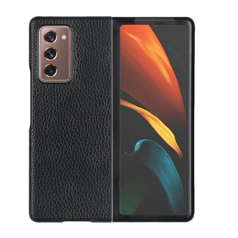 Θήκη Samsung Galaxy Z Fold 2 Γνήσιο Δέρμα Litchi Με Υφή