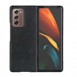 Θήκη Samsung Galaxy Z Fold 2 Γνήσιο Δέρμα Litchi Με Υφή