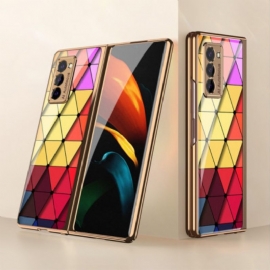 Θήκη Samsung Galaxy Z Fold 2 Τρίγωνα Από Σκληρυμένο Γυαλί Gkk