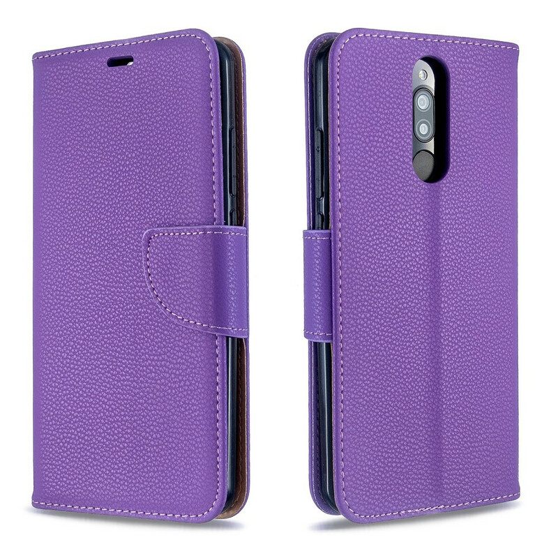 Κάλυμμα Xiaomi Redmi 8 με κορδονι Έγχρωμο Δερμάτινο Εφέ Litchi Με Λουράκι