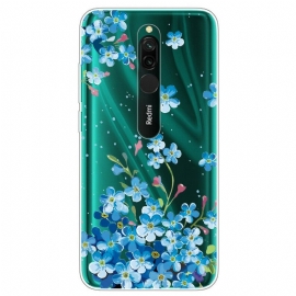 Θήκη Xiaomi Redmi 8 Μπουκέτο Με Μπλε Λουλούδια