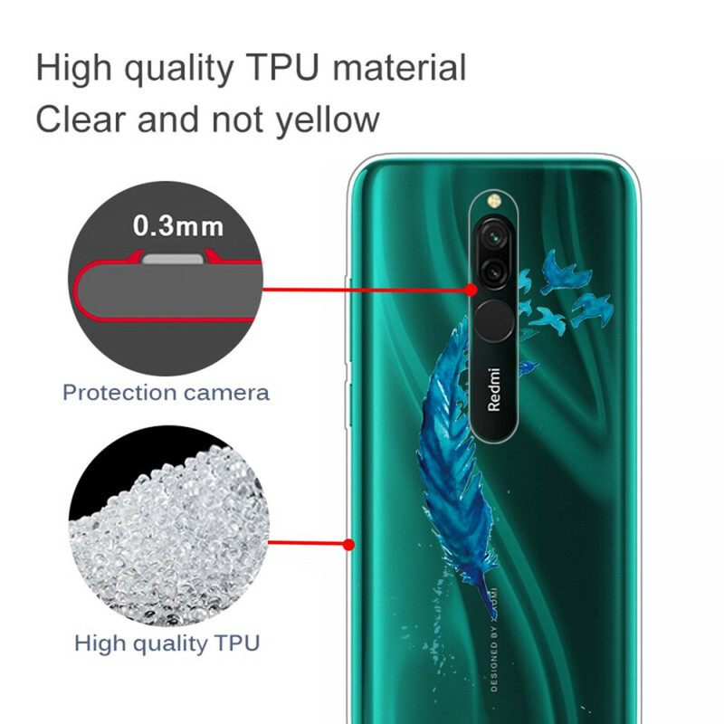 Θήκη Xiaomi Redmi 8 Όμορφο Μπλε Φτερό