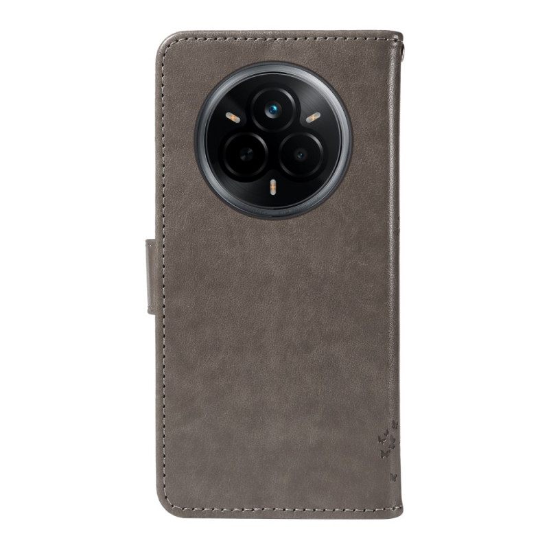 Δερματινη Θηκη Realme 14 Pro 5g Δέντρο Και Γάτα