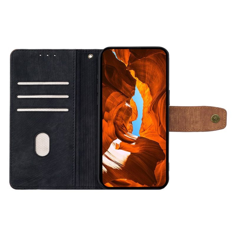 Δερματινη Θηκη Realme 14 Pro 5g Δίχρωμο Μπλοκάρισμα Rfid Σιλικόνης