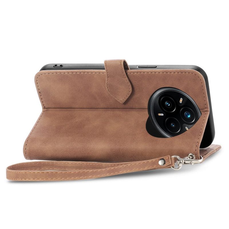 Δερματινη Θηκη Realme 14 Pro 5g Εφέ Δαντέλας Σε Εφέ Σουέτ Με Θήκη Και Λουρί