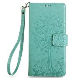 Δερματινη Θηκη Realme 14 Pro 5g Ελάφι Και Δέντρο