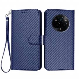 Δερματινη Θηκη Realme 14 Pro 5g Ίνες Άνθρακα Σιλικόνης