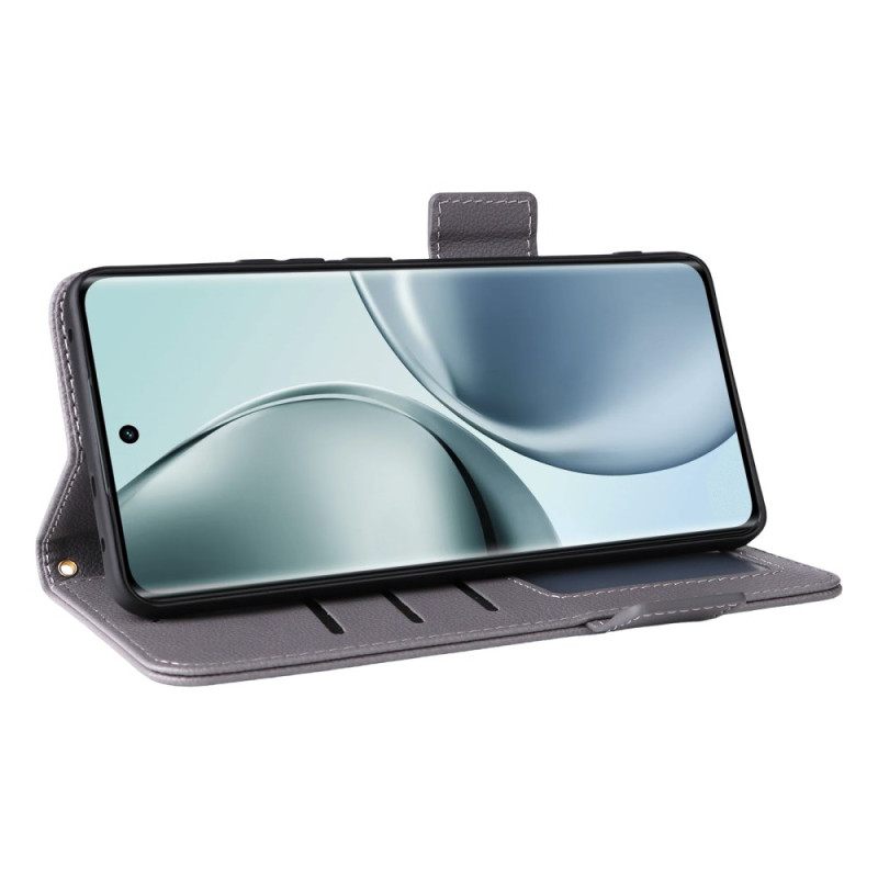 Δερματινη Θηκη Realme 14 Pro 5g Λίτσι Τεχνητό Δέρμα Με Λουρί