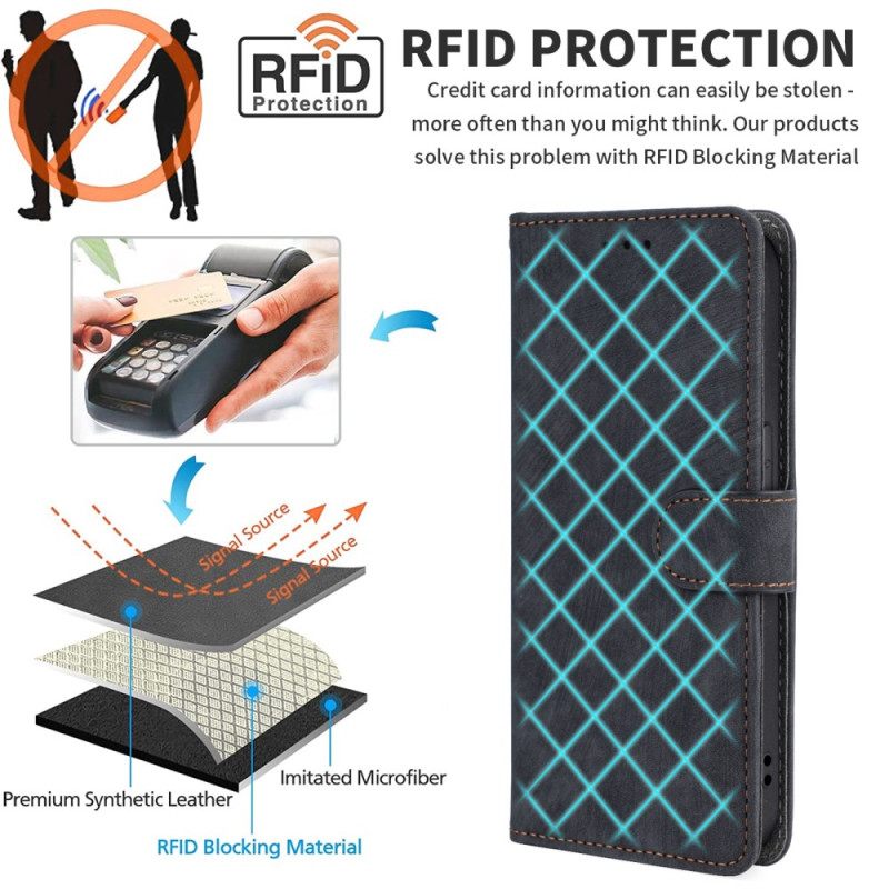 Δερματινη Θηκη Realme 14 Pro 5g Προστασία Rfid Εφέ Σουέτ Με Λουρί