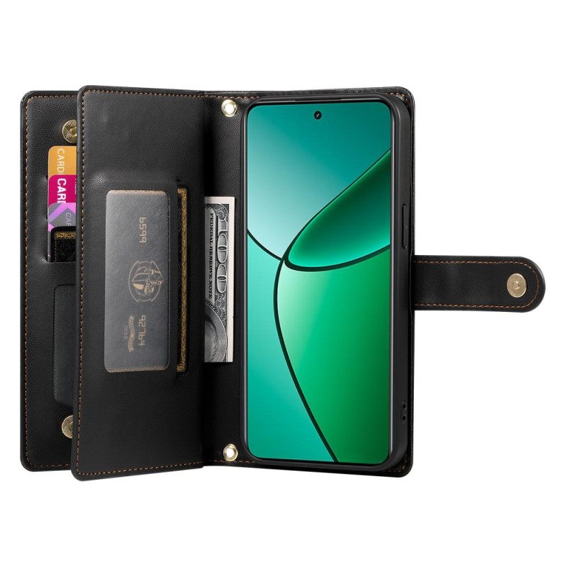 Δερματινη Θηκη Realme 14 Pro 5g Σχεδιασμός Πορτοφολιού Με Λουράκι Και Λουράκι Ώμου
