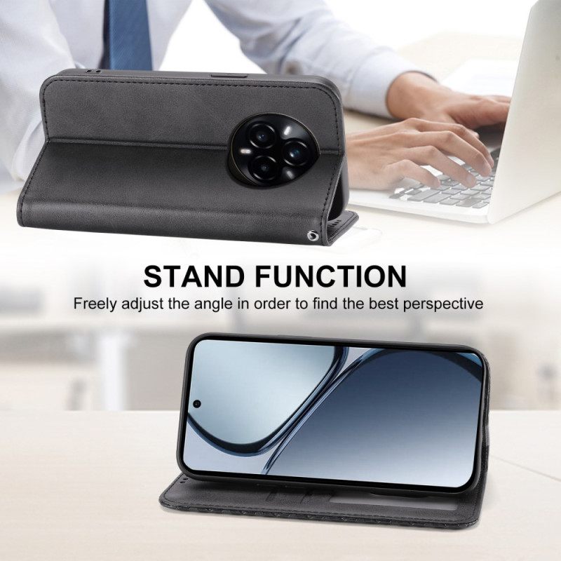 Δερματινη Θηκη Realme 14 Pro 5g Θήκες Κινητών Σχέδιο Με Υφή Και Λουράκι Με Κούμπωμα Αστακού