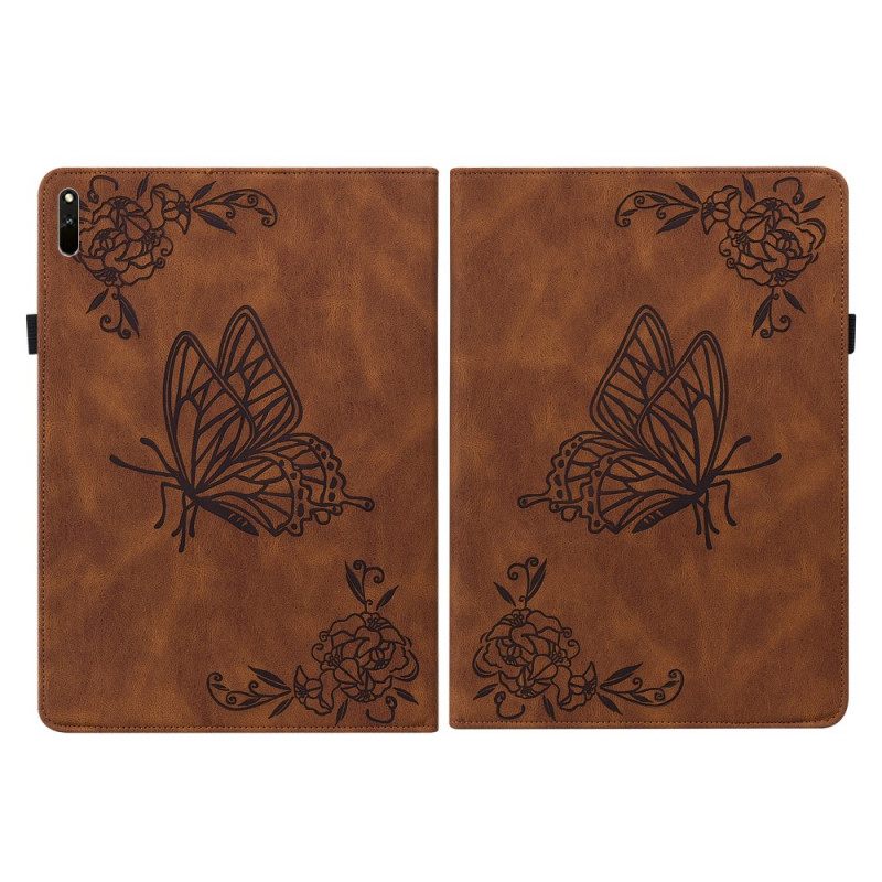 δερματινη θηκη Huawei MatePad 11 Στυλιζαρισμένες Πεταλούδες